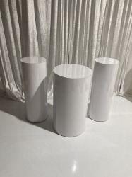3pcs20White20Cylinder20Pedestals20AERIAL 855511972 3pcs White Cylinder Pedestals