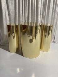 File 016 983748231 3pcs Gold Cylinder Pedestals